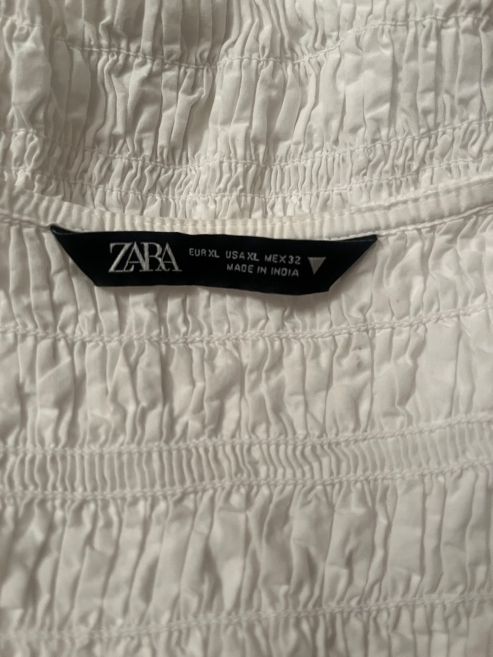 Zara White Embroidered Voluminous bohemian Casual Maxi Dress size XL - Picture 9 of 12